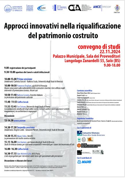 Scopri di più sull'articolo Convegno di studi “Approcci innovativi nella riqualificazione del patrimonio costruito”