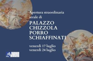 Scopri di più sull'articolo Apertura straordinaria serale di Palazzo Chizzola Porro Schiaffinati   