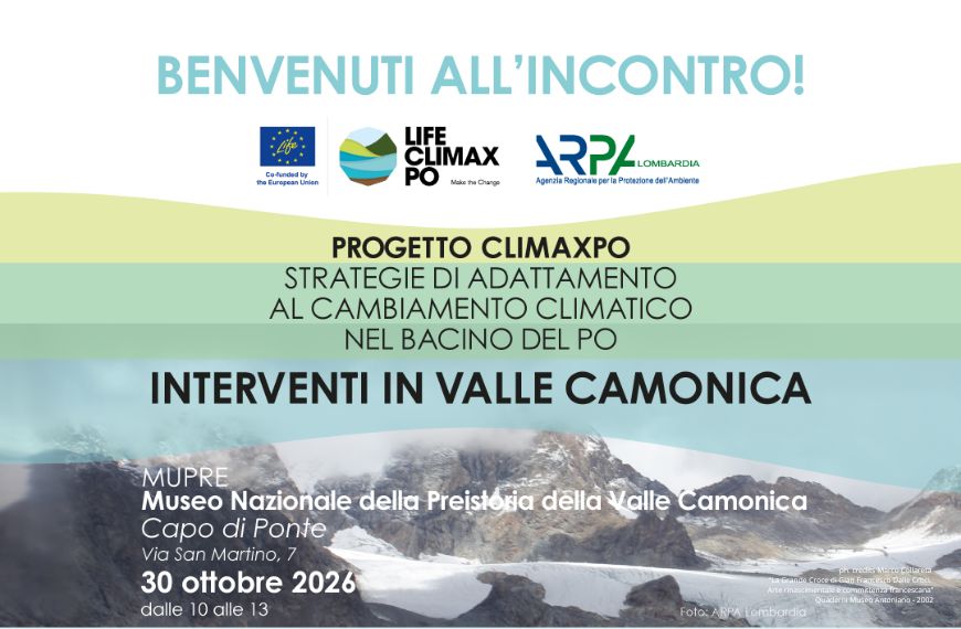 leggi l'articolo "Progetto CLIMAXPO, Strategie di adattamento al cambiamento climatico nel bacino del Po."